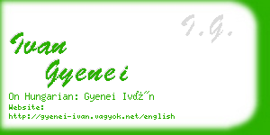 ivan gyenei business card